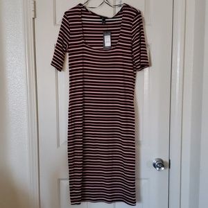 New Look Curve Stripe Bodycon Dress
